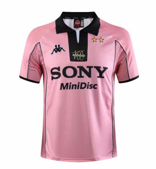 1997-98 Juventus Retro Pink Away Kit Soccer Jersey